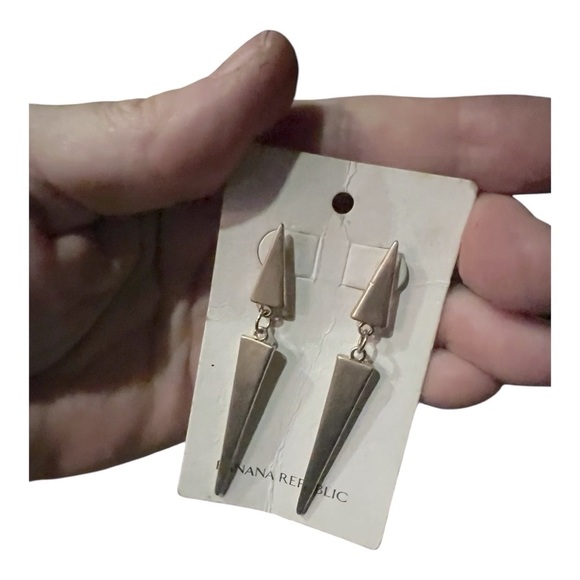 Banana Republic Gold Triangle Drop Earrings - Picture 1 of 2
